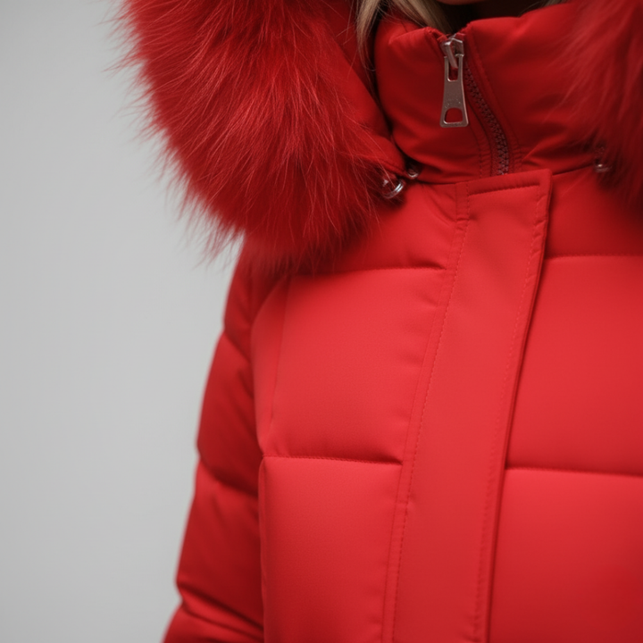 Damen Winter Steppmantel Kapuze Lang | Vestea