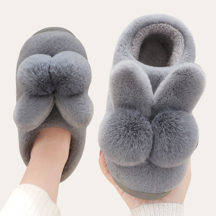Orthopädische Unisex Hausschuhe mit Schleife und Hasenohren | Vestea