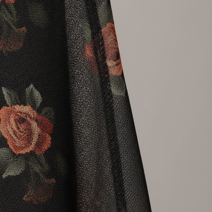 Women’s Mesh Floral Rose Midi Dress