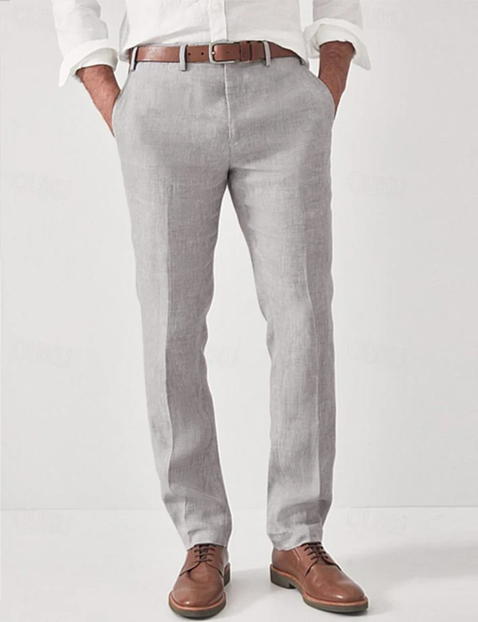 Men's Linen Pants Harem Elastic Waist Casual