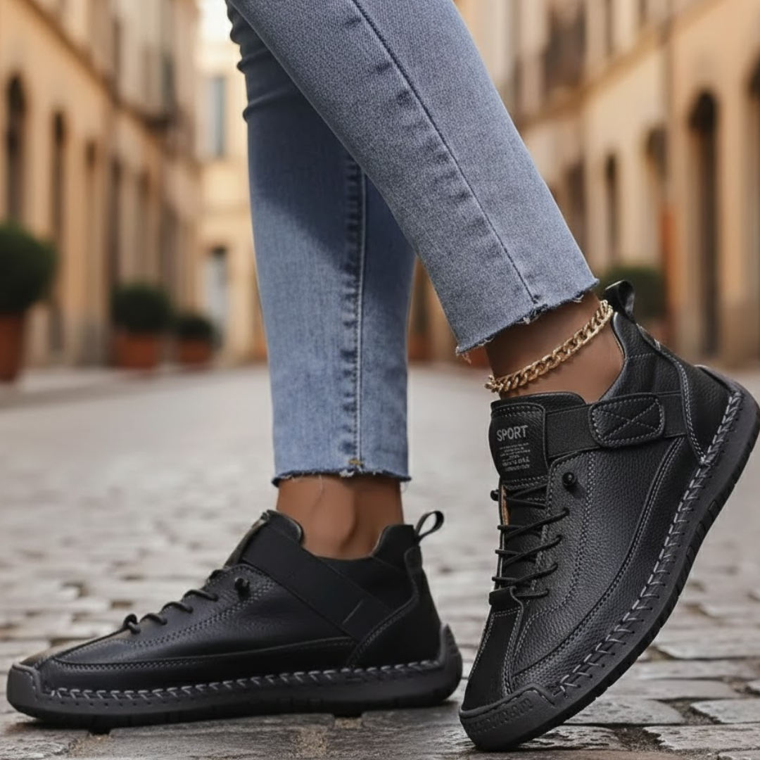 Chaussures orthopédiques pour femmes, large largeur, semelle intérieure rembourrée, à enfiler