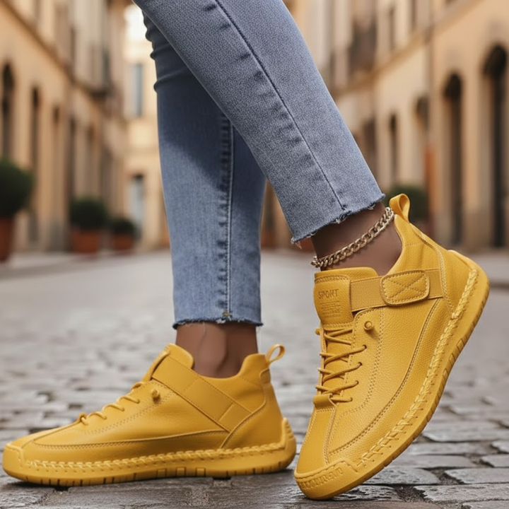 Chaussures orthopédiques pour femmes, large largeur, semelle intérieure rembourrée, à enfiler