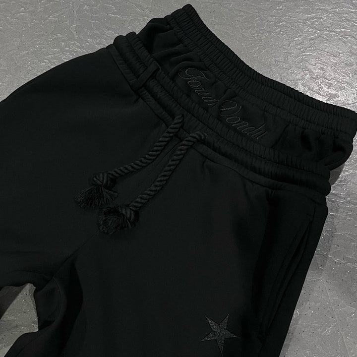 Jogging unisexe coupe ample taille élastique cordon poches décontracté