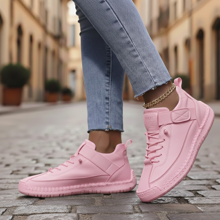 Chaussures orthopédiques pour femmes, large largeur, semelle intérieure rembourrée, à enfiler