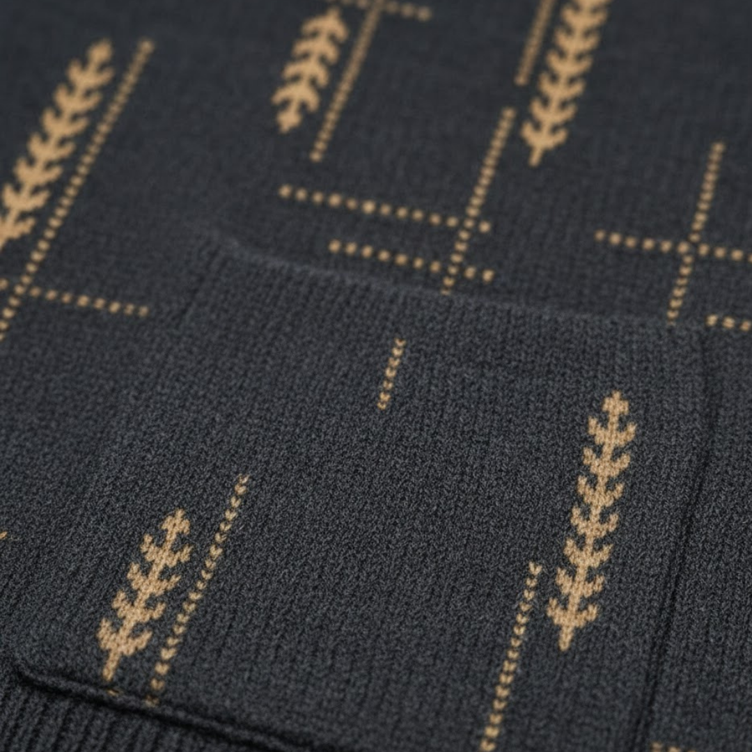 Cardigan tricoté pour homme motif traditionnel automne hiver