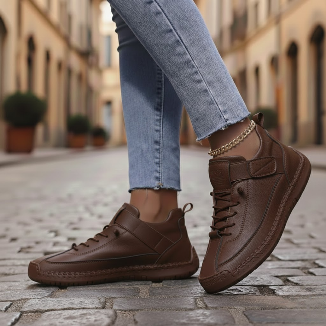 Chaussures orthopédiques pour femmes, large largeur, semelle intérieure rembourrée, à enfiler