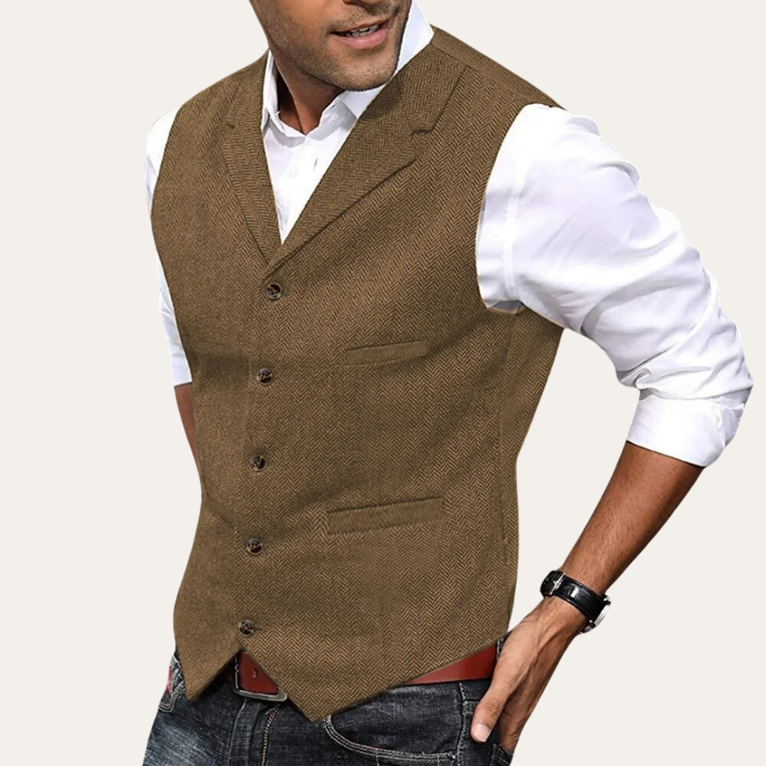 Herren Anzugweste Slim Fit ärmellos für Business Outfit | Vestea