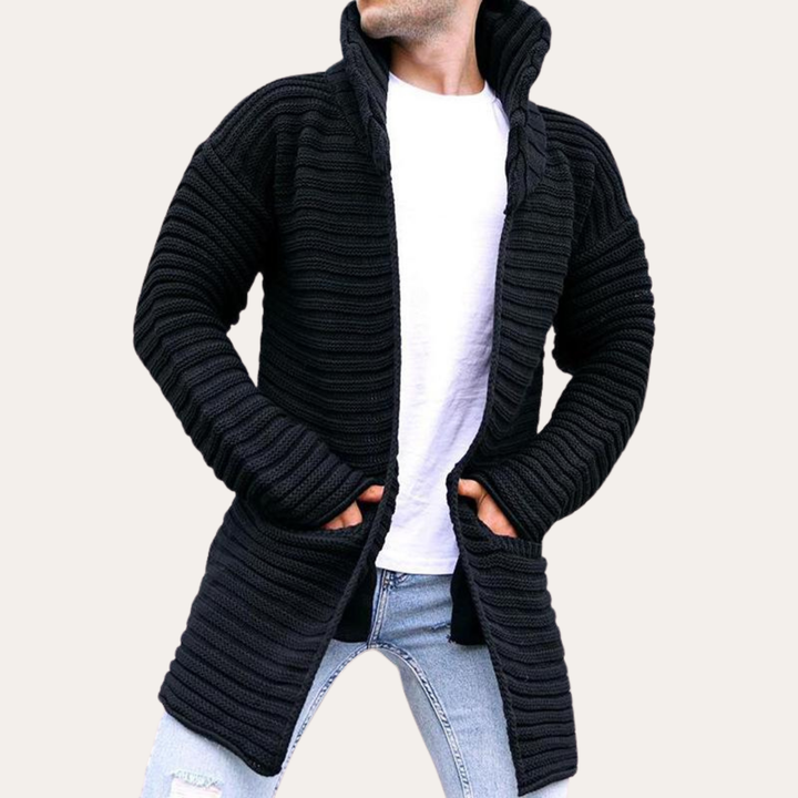 Herren Strickjacke Langarm Offene Freizeit Cardigan | Vestea