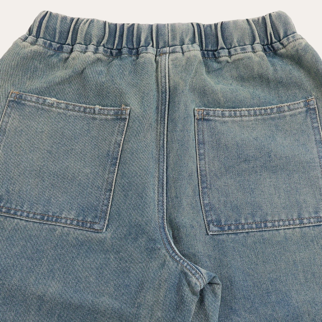 Y2K Weite Denim Jogginghose für Damen | Vestea
