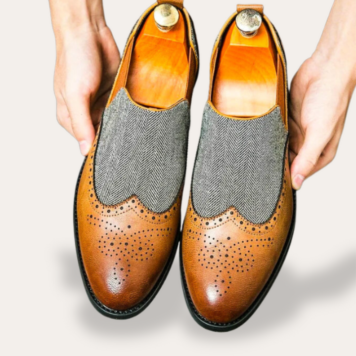 Orthopädische Leder-Slipper für Herren | Vestea