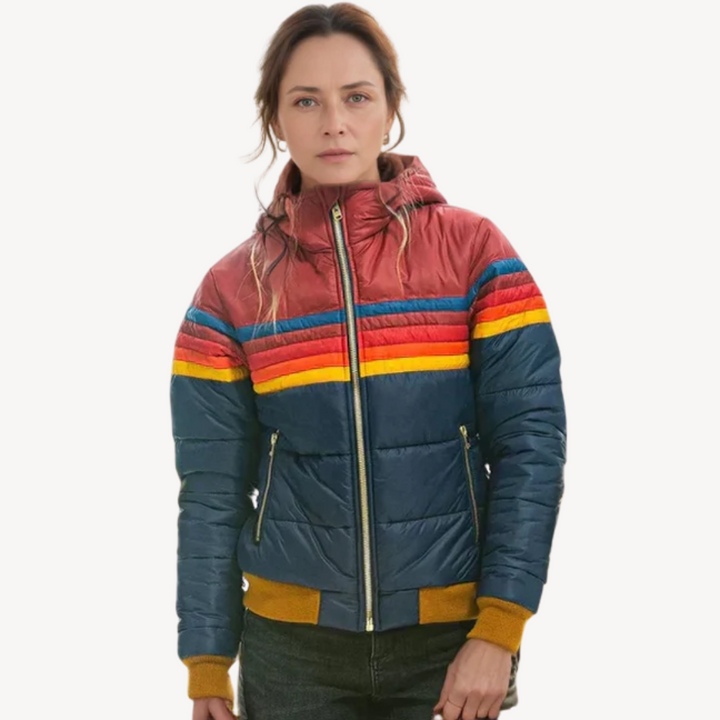 Damen Pufferjacke mit Streifen | Vestea