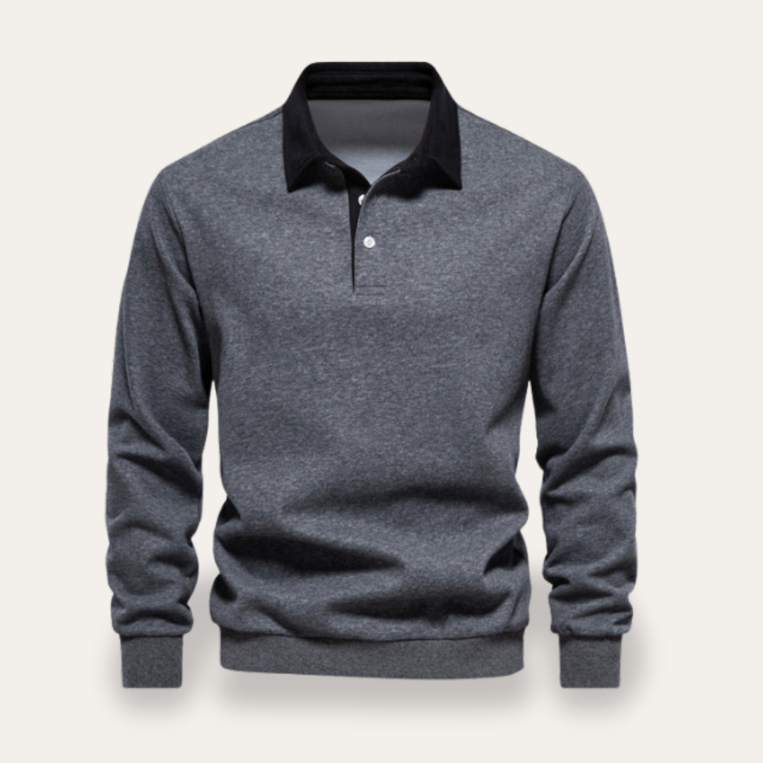 Herren Langarm Polohemd Komfort Fit | Vestea