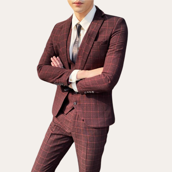 Herren Business Anzug mit Weste und Sakko | Vestea