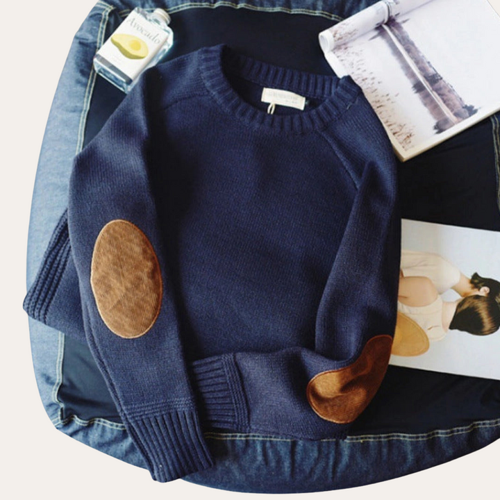 Modischer Pullover für Damen mit Ellbogen-Patches | Vestea