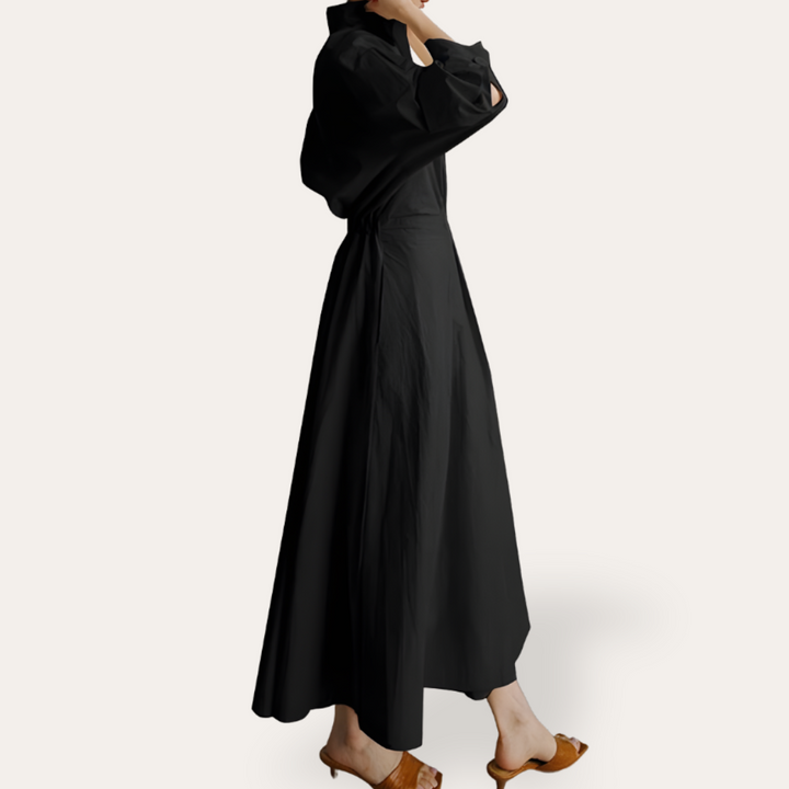 Vestea | Damen Langarm Hemdkleid