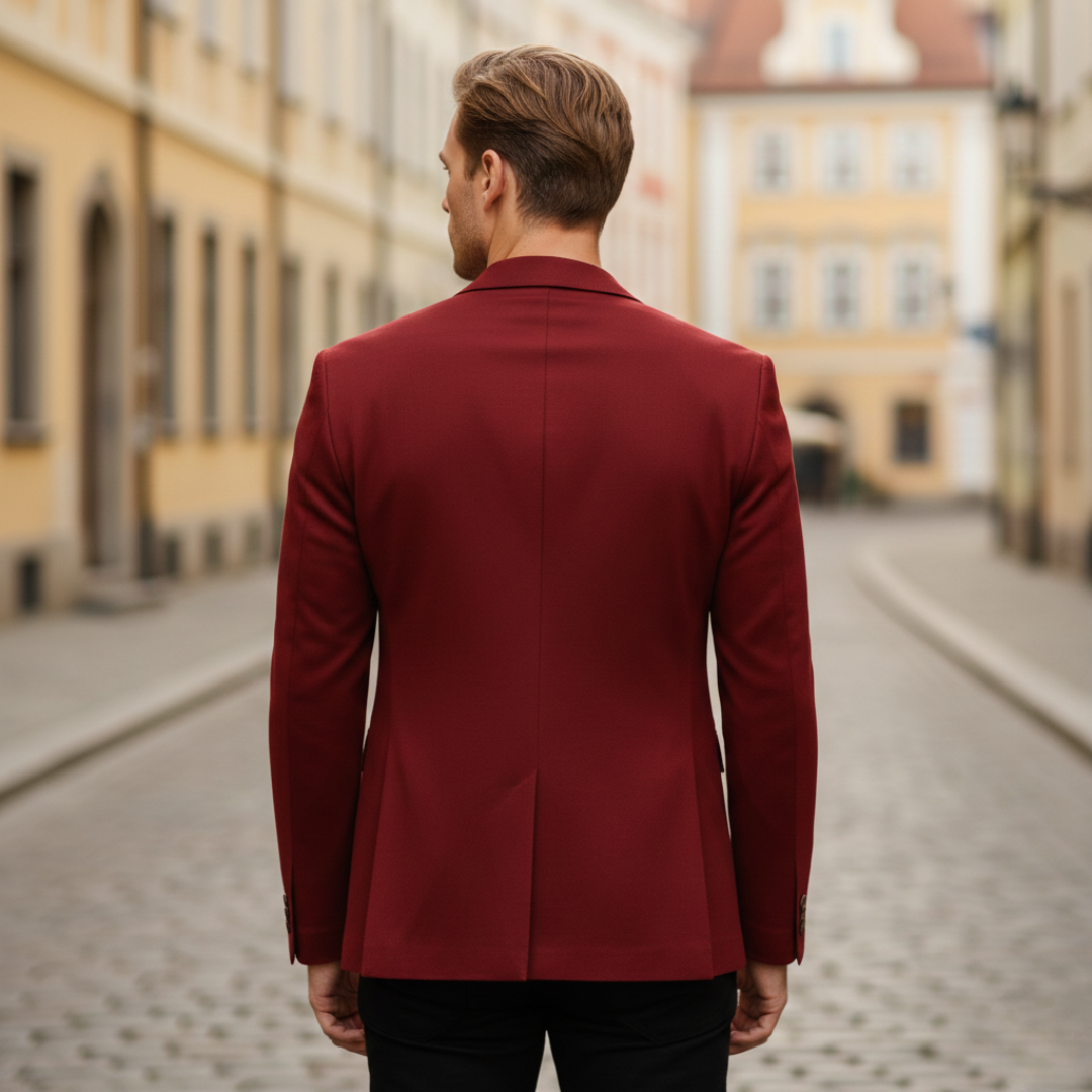 Veste blazer à un bouton coupe ajustée pour homme