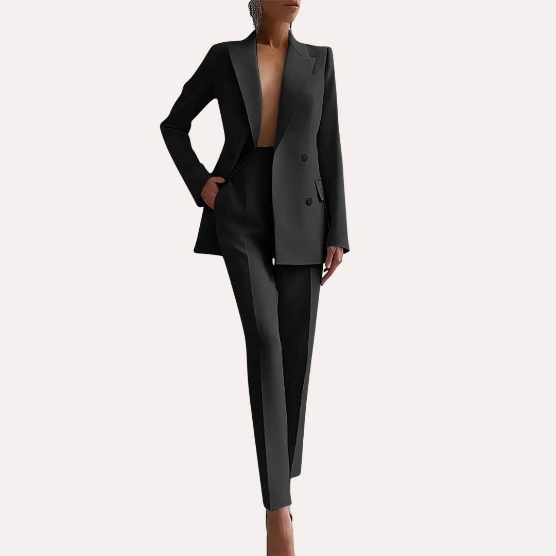 Damen Business Anzug Zweiteilig mit Blazer und Hose Elegant | Vestea