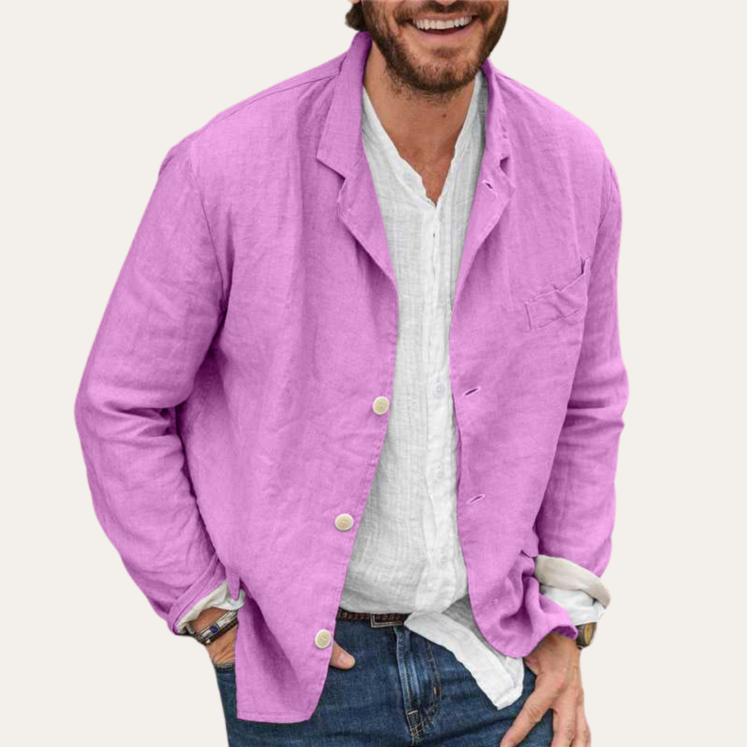 Herren Leinen Blazer Freizeitjacke | Vestea