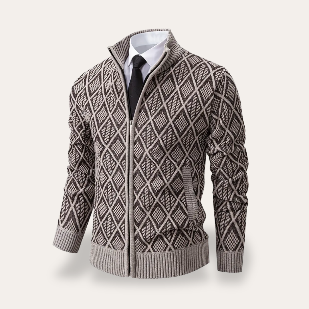 Herren Strickjacke mit Reißverschluss | Vestea