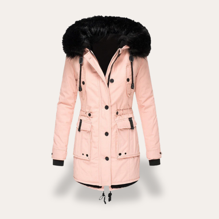 Damen Winterparka mit Kapuze und Kunstfell | Vestea
