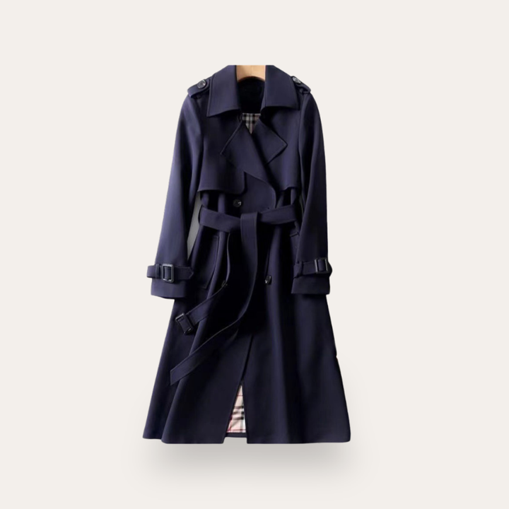 Damen Trenchcoat Wollmix mit Gürtel | Vestea