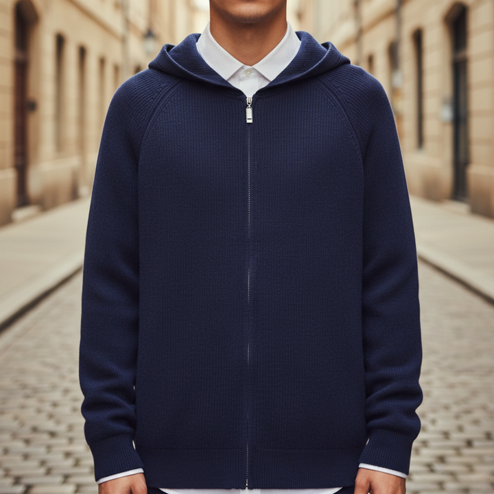 Herren Strick-Hoodie Zip Kapuzenjacke | Vestea