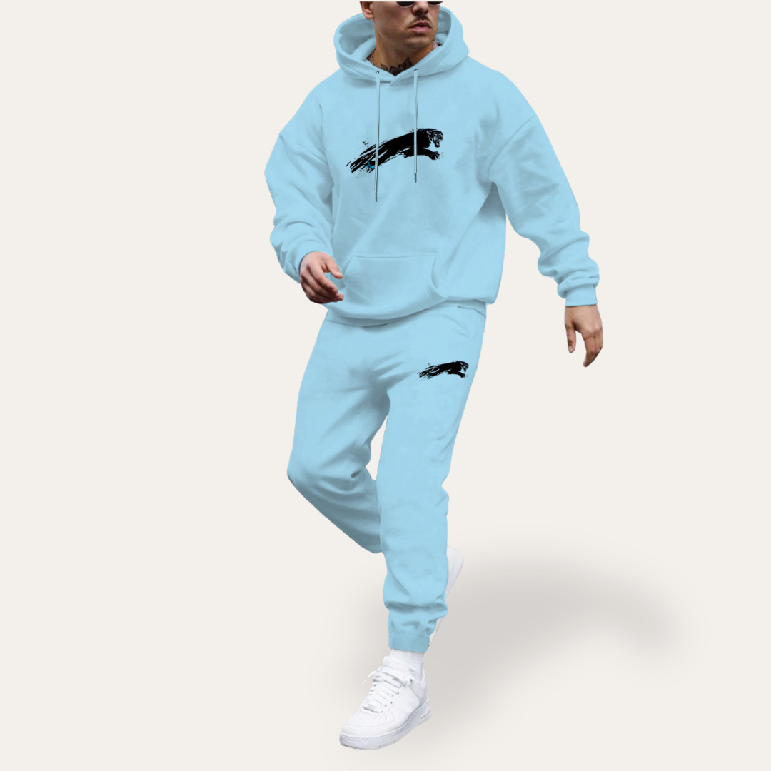 Herren Jogginganzug Zweiteiler mit Hoodie Sport Freizeit Set | Vestea