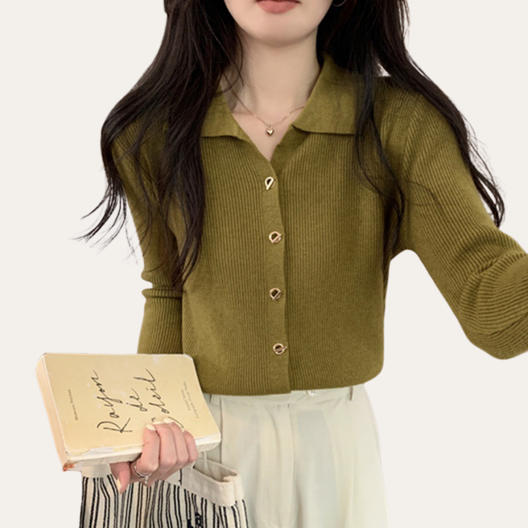 Damen Strick Cardigan mit Knöpfen | Vestea