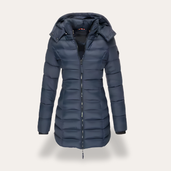 Damen Steppmantel Winterjacke mit Kapuze | Vestea
