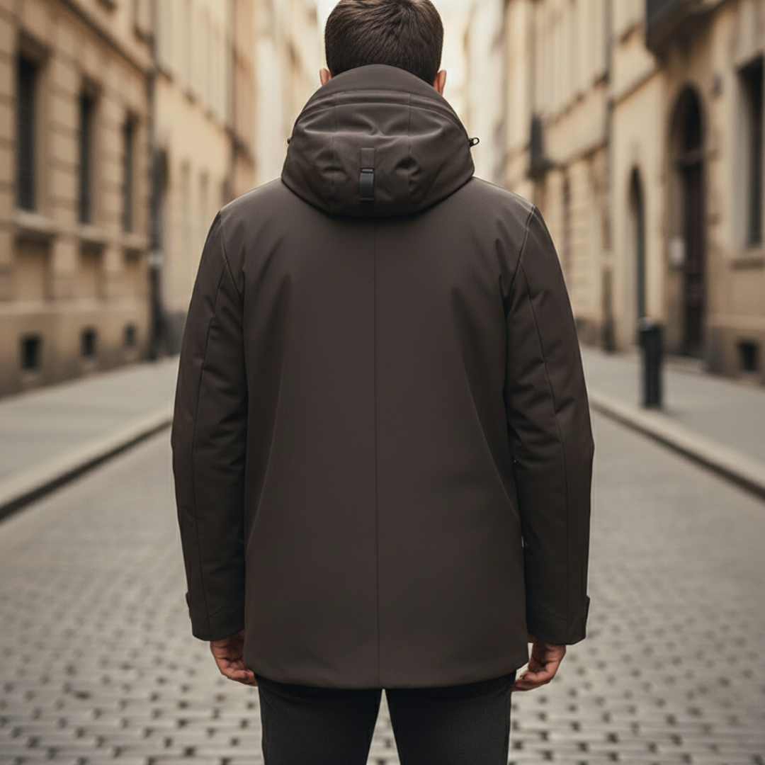 Unisex winter jacket with hood made of functional fabric | Vestea