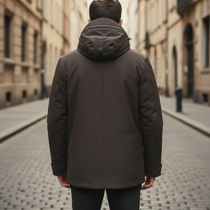 Unisex winter jacket with hood made of functional fabric | Vestea