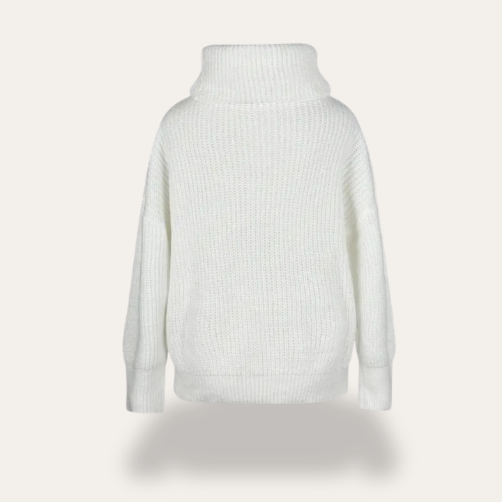Damen Rollkragen Strickpullover mit Knöpfen | Vestea