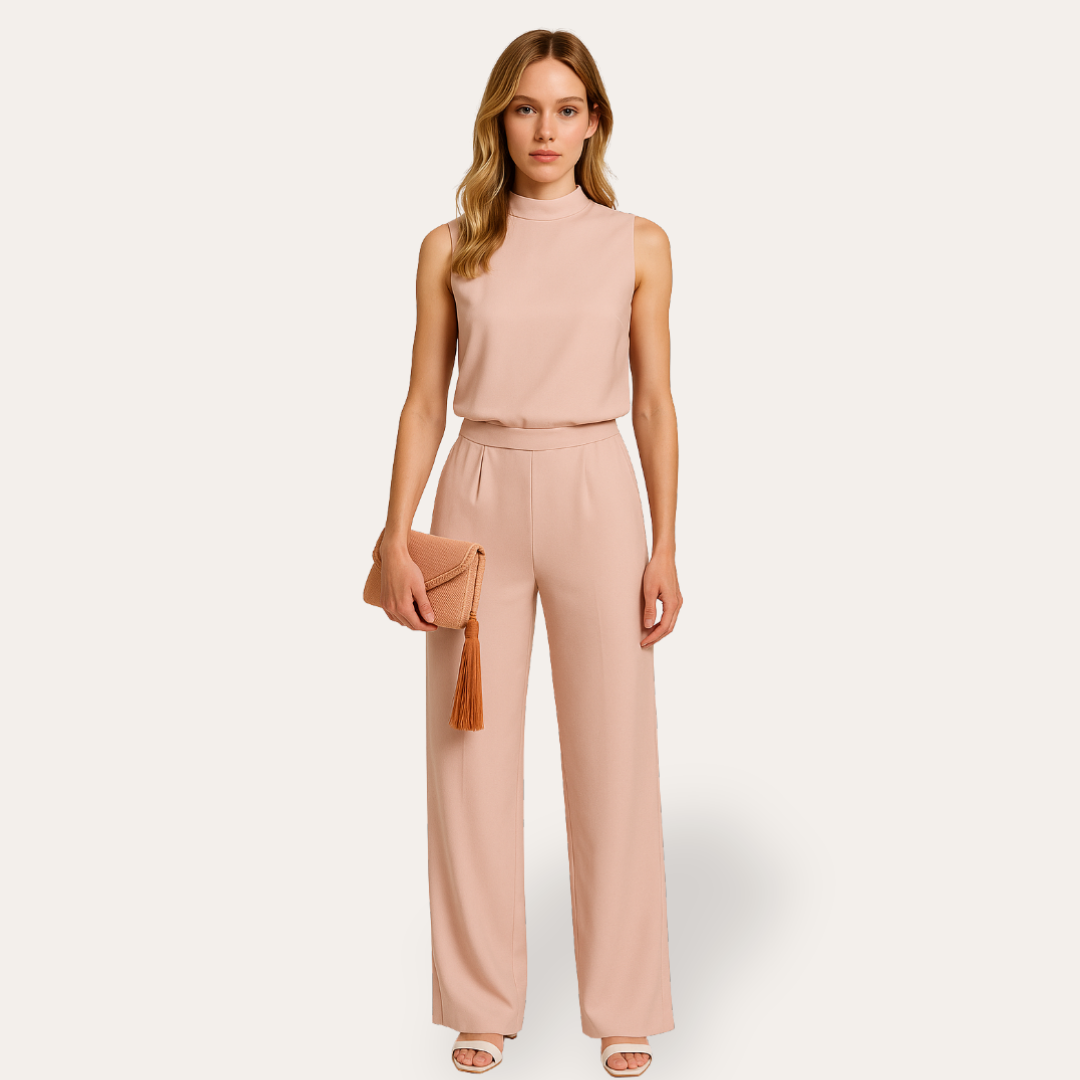 Jumpsuit mit Hohem Kragen für Damen | Vestea