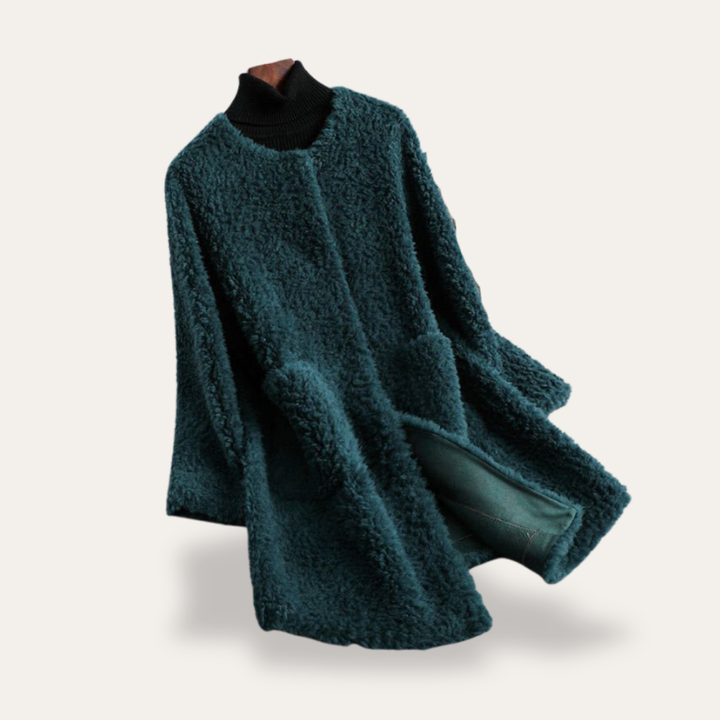 Damen Teddyjacke Kunstfell Oversize | Vestea