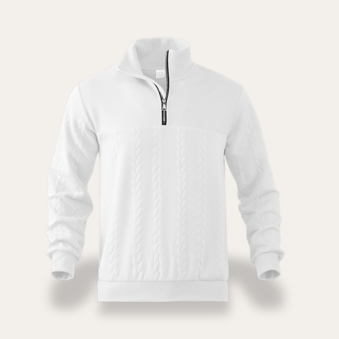 Herren Pullover Strick Zipper Stehkragen | Vestea
