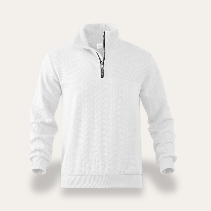 Herren Pullover Strick Zipper Stehkragen | Vestea