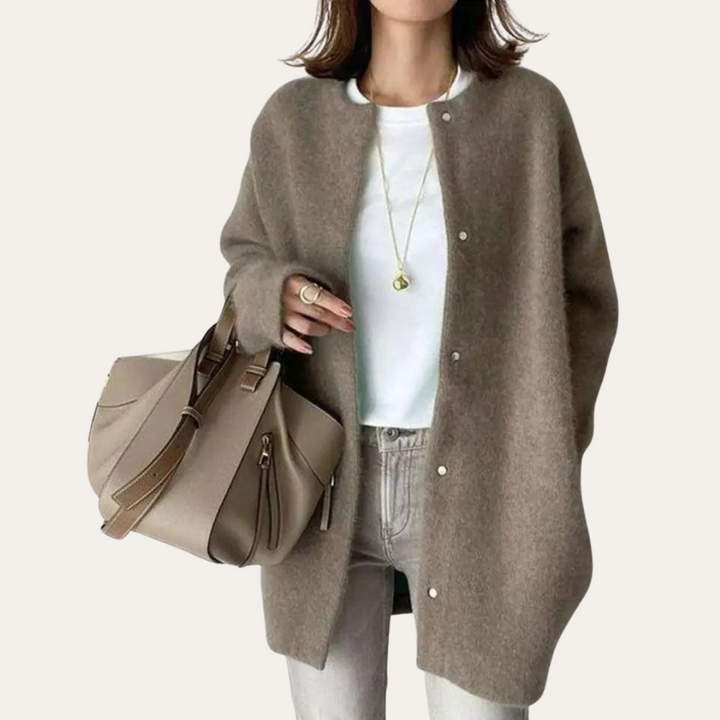 Damen Woll- und Mohair-Strickweste | Vestea