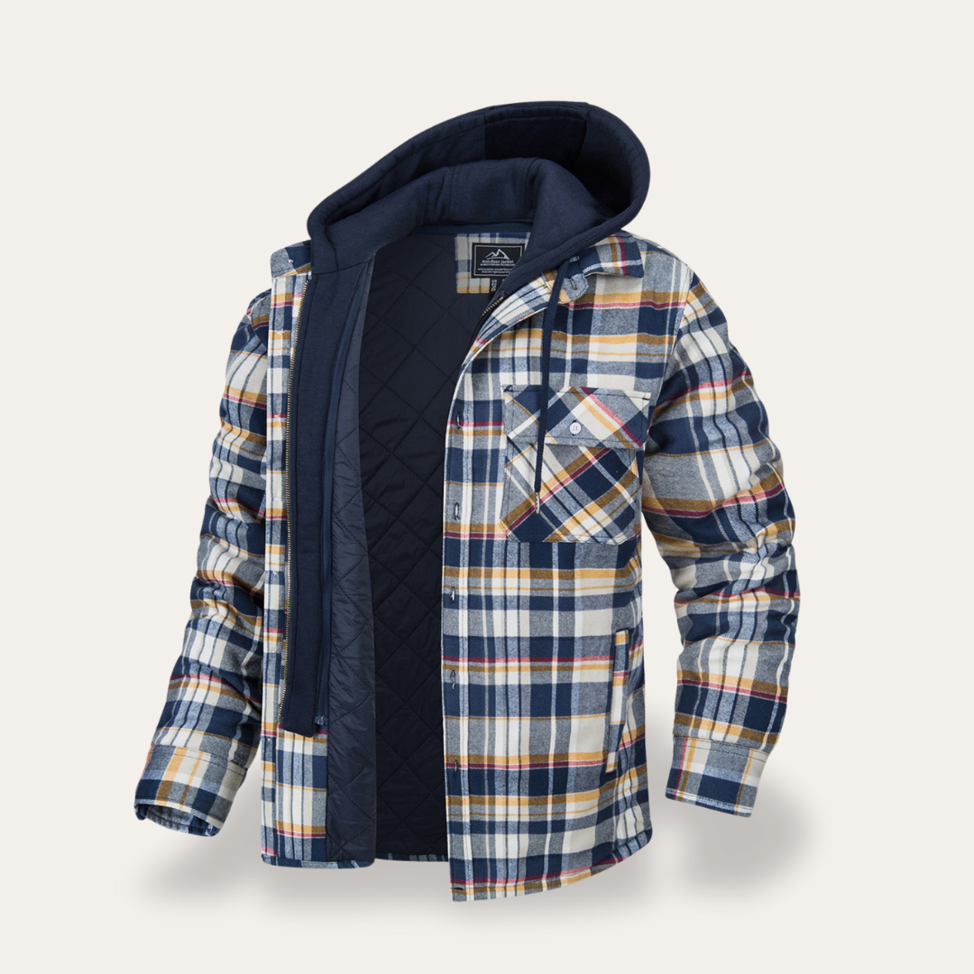 Herren Flanelljacke mit Kapuze Gefüttert | Vestea