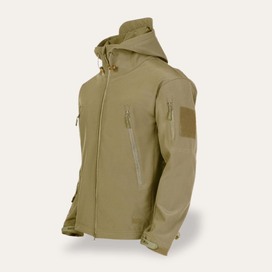 Herren Softshell Jacke Outdoor wasserdicht winddicht Kapuze | Vestea