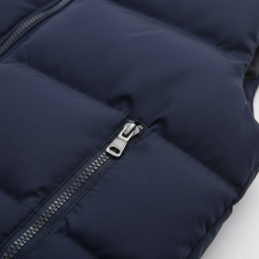 Chaleco Acolchado Sin Mangas con Cremallera y Bolsillos para Hombre