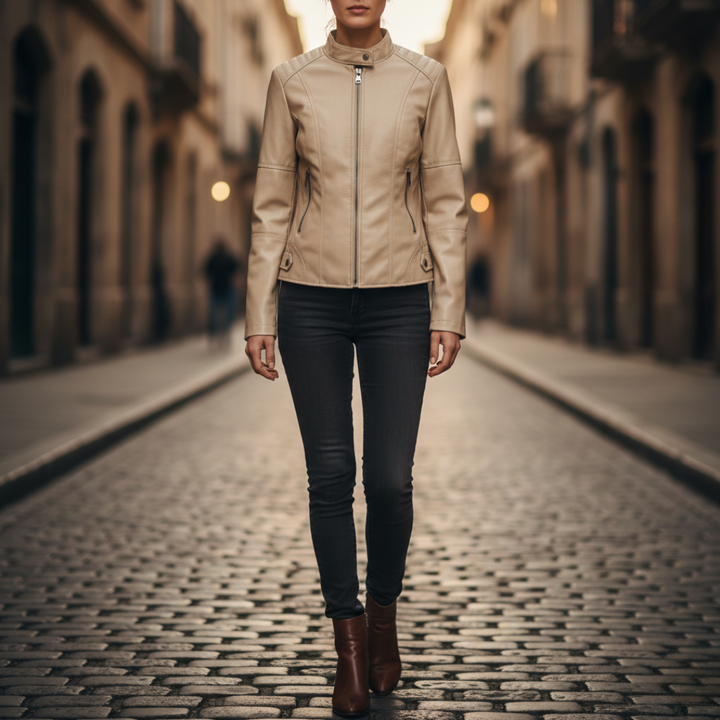 Damen Lederjacke Biker | Vestea