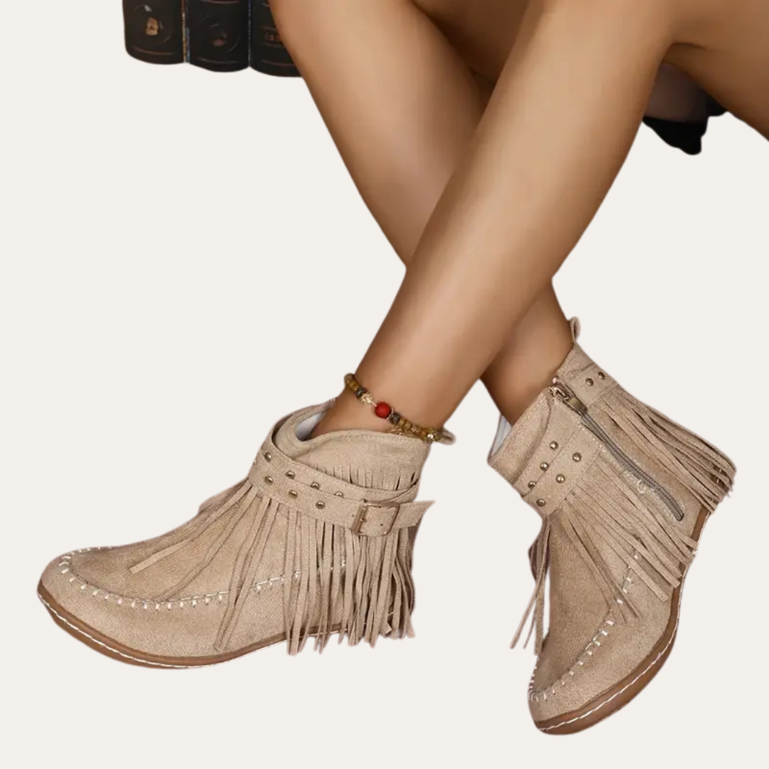 Damen Fransen Orthopädisch Wickelstiefel | Vestea