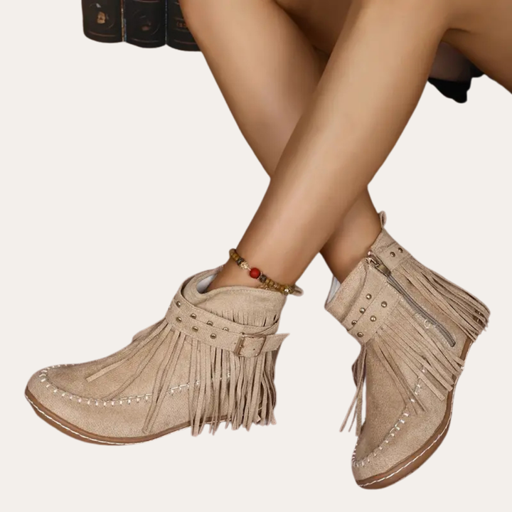 Damen Fransen Orthopädisch Wickelstiefel | Vestea