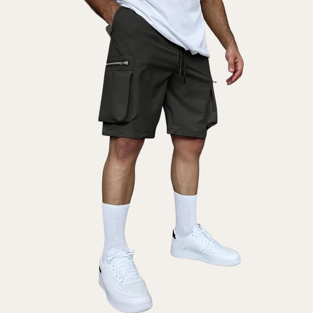 Herren Cargo Shorts Bequeme Shorts mit Taschen und elastischem Bund | Vestea