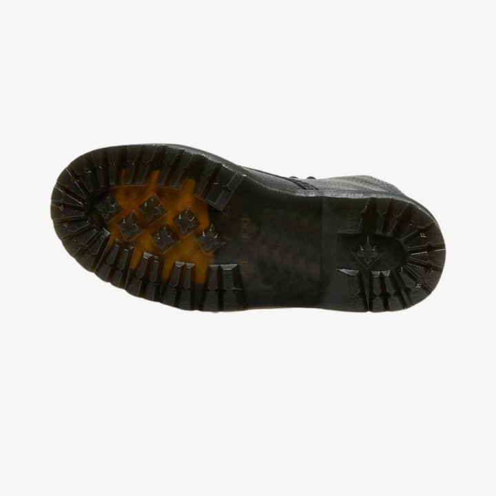 Vestea | Damen Leder-Plateau-Kampfstiefel – Schwarz