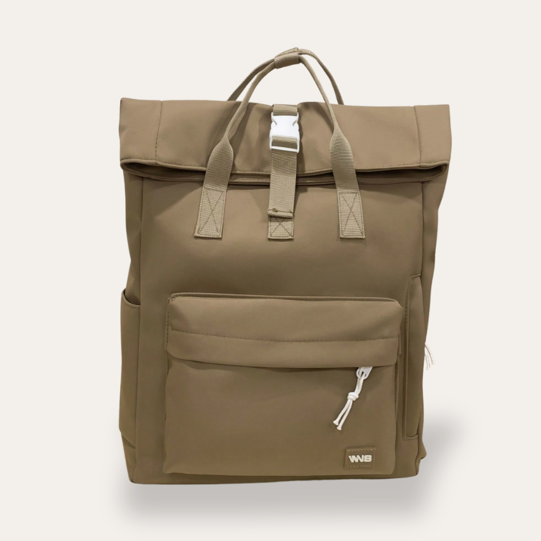 Rolltop Damen Rucksack Canvas Freizeit Urban Bag Tagesrucksack | Vestea