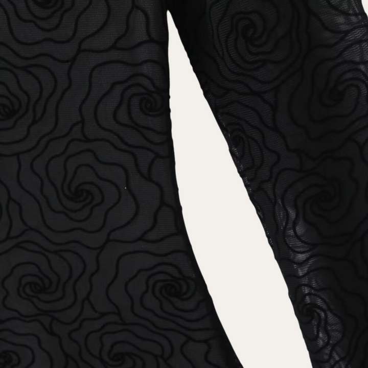 Vestea | Damen Mesh Minikleid Schwarz