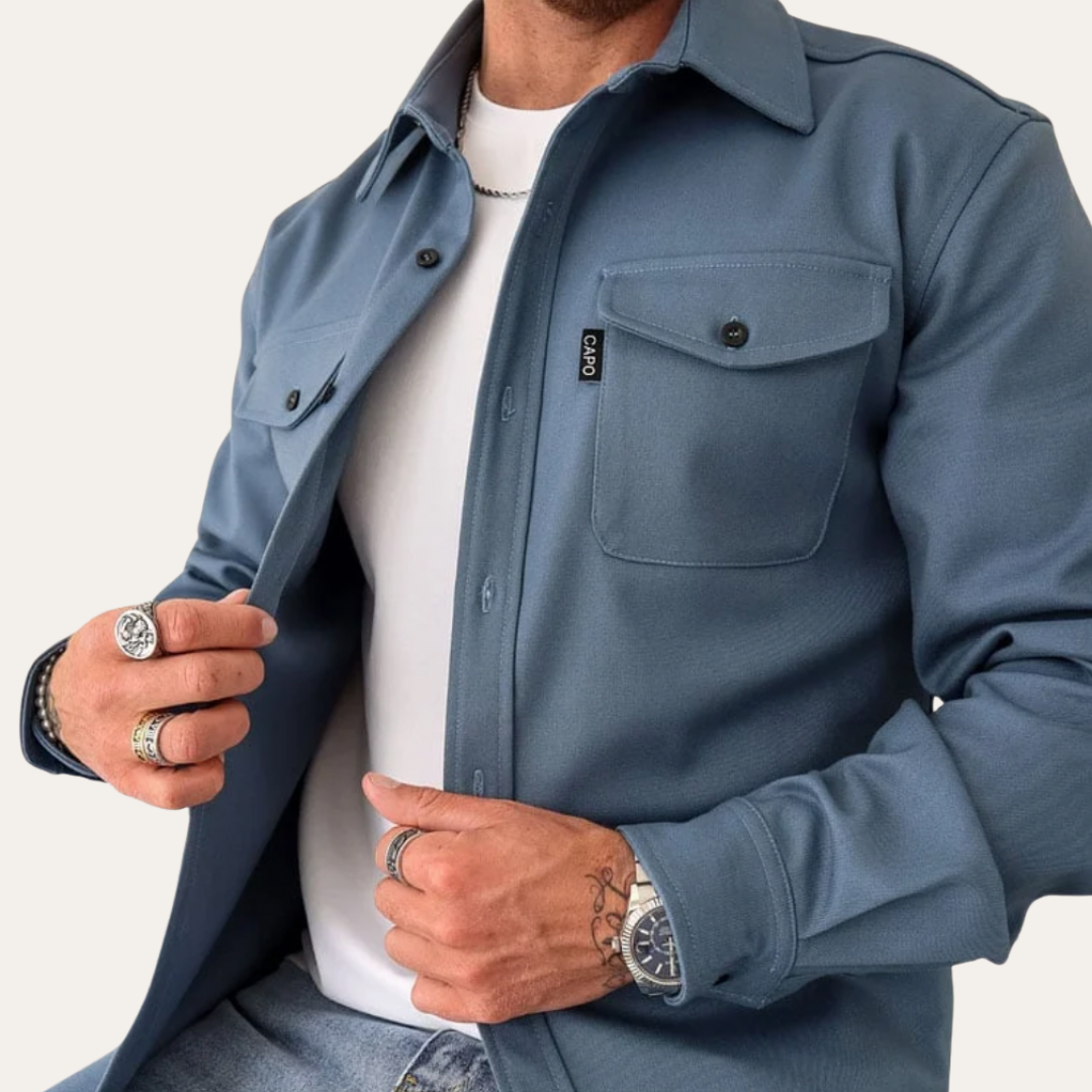 Herren Freizeit Overshirt mit Taschen | Vestea
