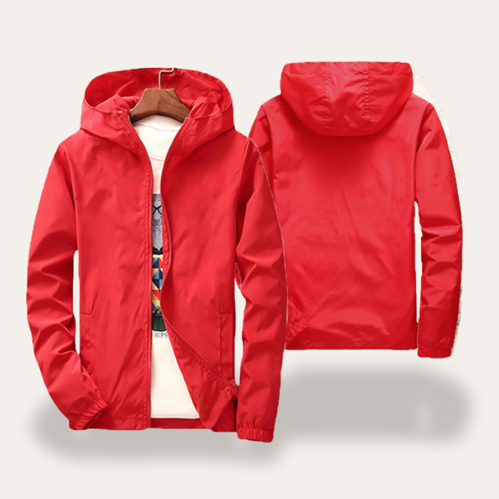 Herren Leichte Jacke mit Kapuze Windbreaker Outdoor | Vestea
