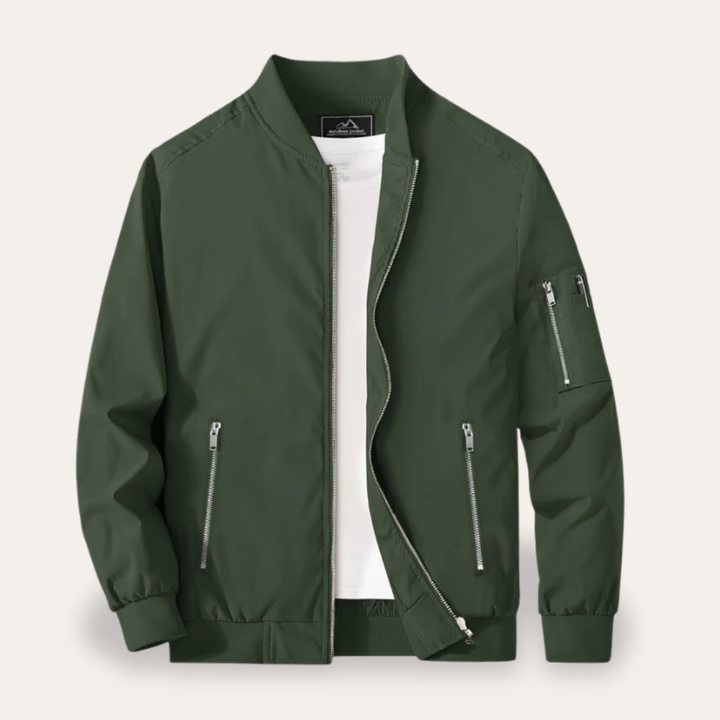 Herren Bomberjacke mit Reißverschluss Taschen Freizeitjacke | Vestea
